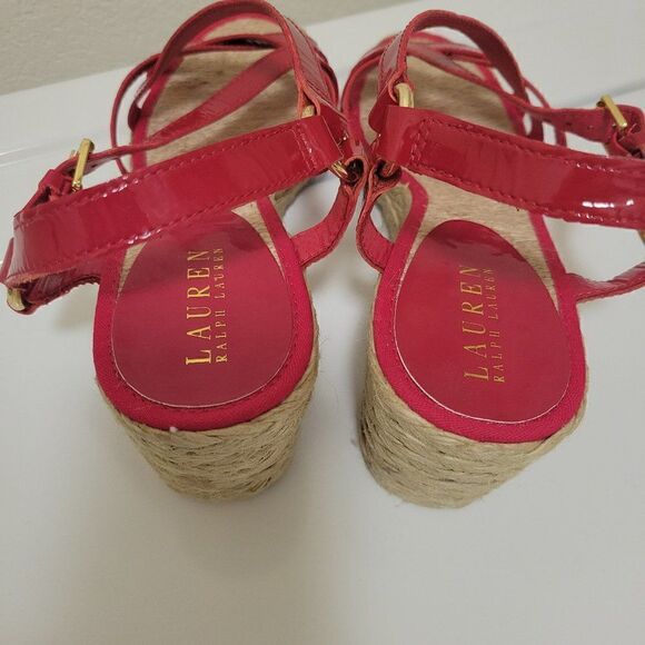 Ralph Lauren Sandal Wedge Shoe - Picture 6 of 16